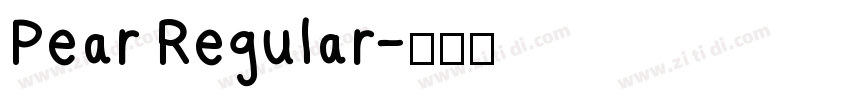 Pear Regular字体转换